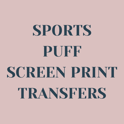 Sports Puff Screen Print Transfers