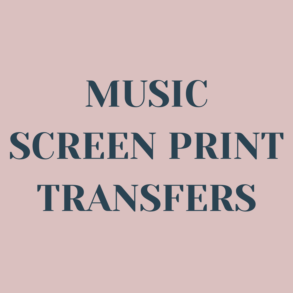 Music Screen Print Transfers