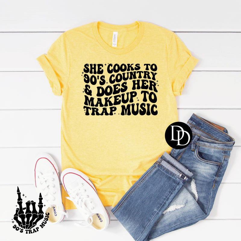 She Cooks With Pocket Accent (Black Ink) - NOT RESTOCKING - *Screen Print Transfer*