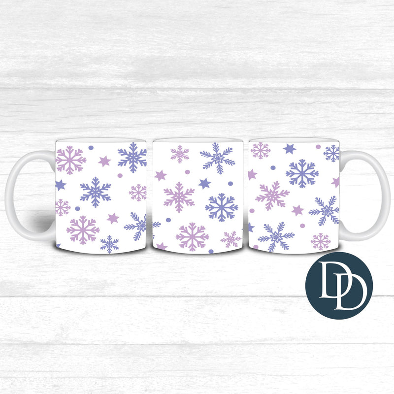 Pastel Snowflakes *UV DTF Mug Wrap*