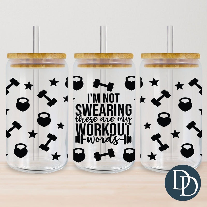 These Are My Workout Words UV DTF Cup Wrap