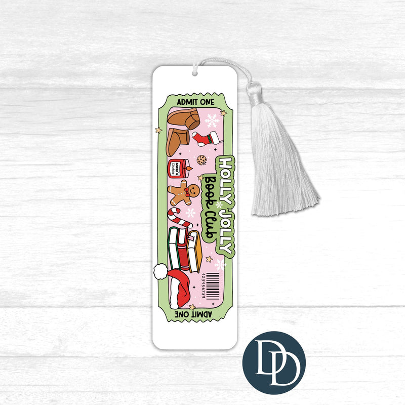 Holly Jolly Book Club *UV DTF Bookmark Decal*