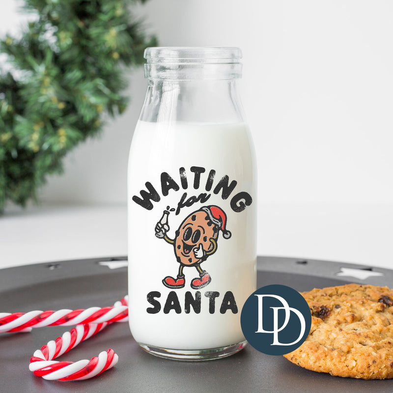 Waiting For Santa UV DTF Milk Bottle Decal