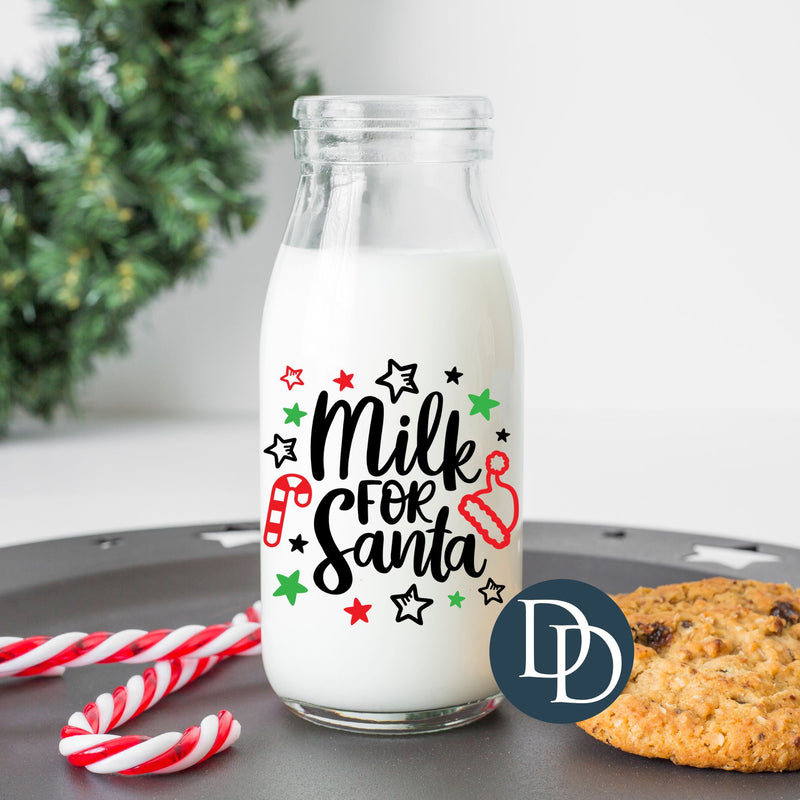 Milk For Santa UV DTF Milk Bottle Decal