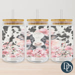 Floral Baby Cow Tumbler Print *Sublimation Print Transfer*