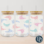 Pastel Floral Chickens Tumbler Print *Sublimation Print Transfer*