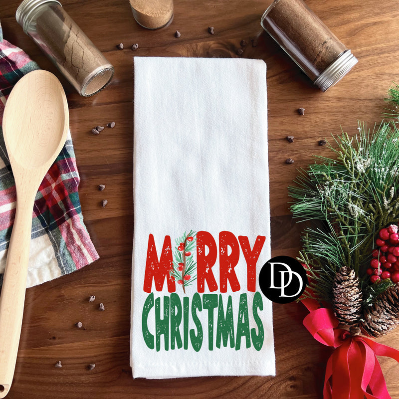 Merry Christmas *DTF Tea Towel Transfer*