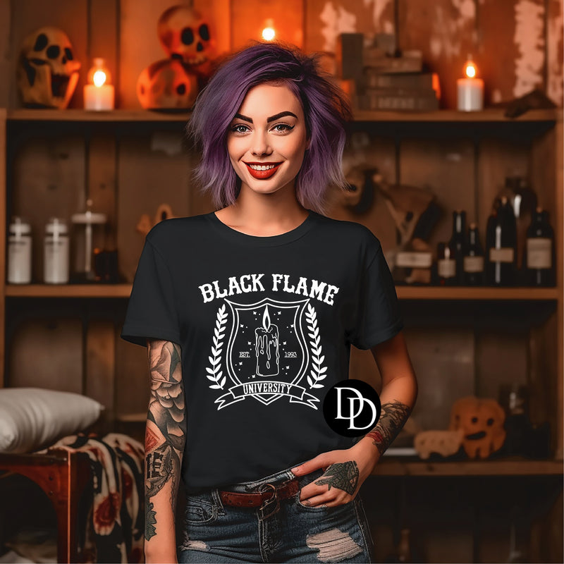 Black Flame (White Ink) *Screen Print Transfer*