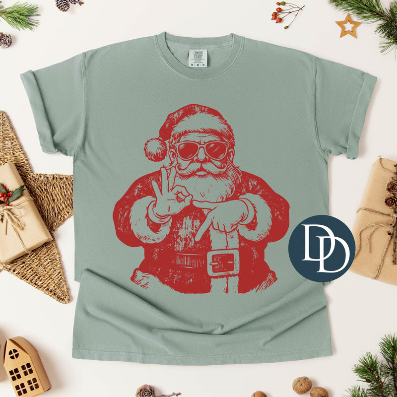 67 Santa (Red Ink) *Screen Print Transfer*