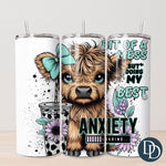 Bit of a Mess Highland Cow Tumbler Print *Sublimation Print Transfer*