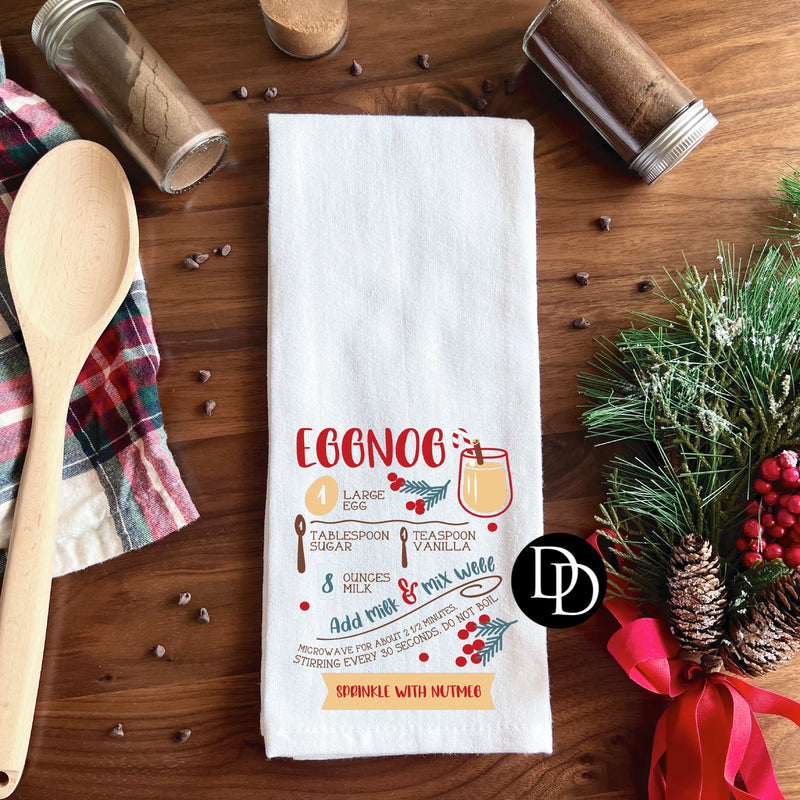 Eggnog Recipe *DTF Tea Towel Transfer*