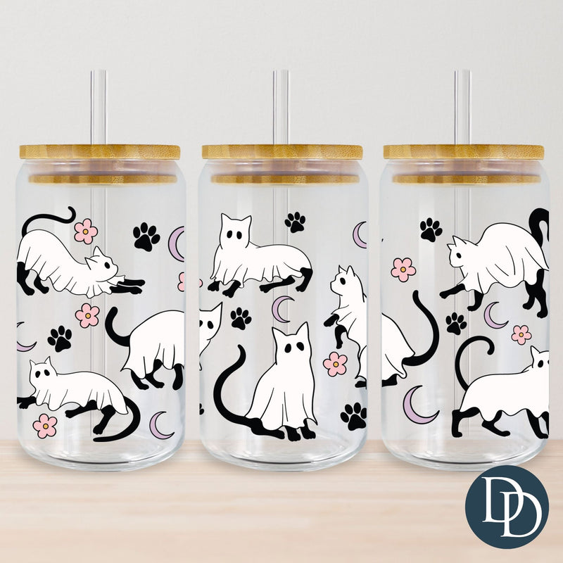 Ghost Cats UV DTF Cup Wrap