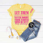 Keep Shining With Pocket Accent (Hot Pink Ink)*Screen Print Transfer*