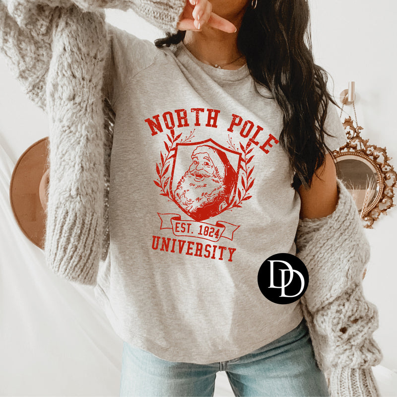 North Pole University (Red Ink) *Screen Print Transfer*