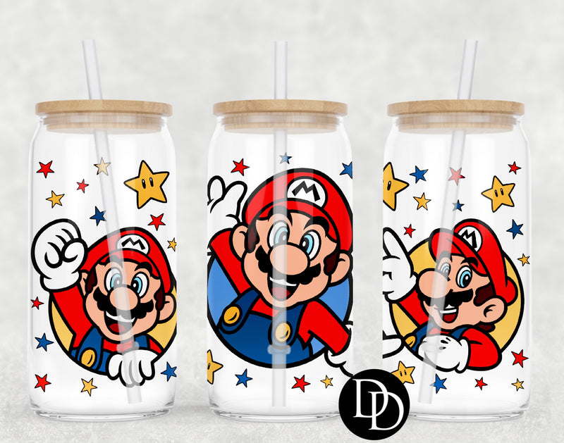 Mario Stars UV DTF Cup Wrap