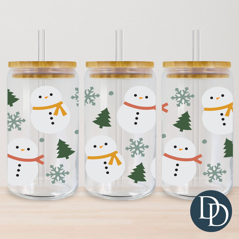 Cute Snowmen UV DTF Cup Wrap