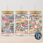 80s Stickers Tumbler Print *Sublimation Print Transfer*