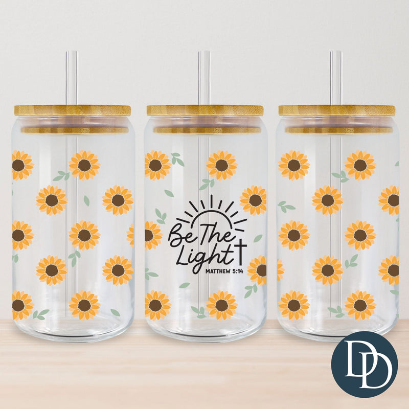 Be The Light Sunflowers UV DTF Cup Wrap