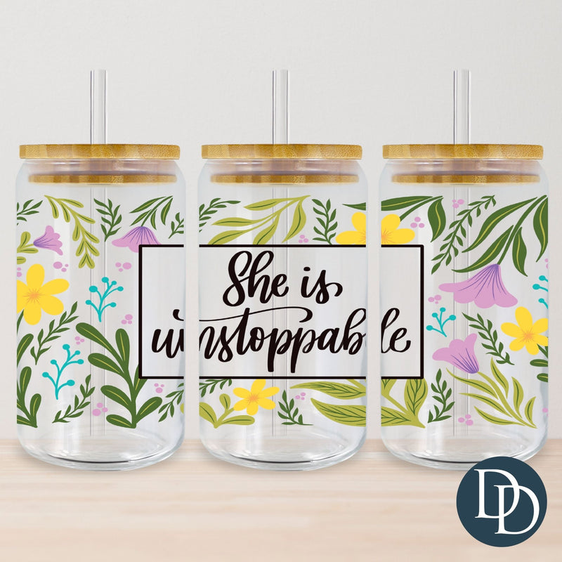 Dapper Wrapping She Is Unstoppable UV DTF Cup Wrap – Dapper Designs