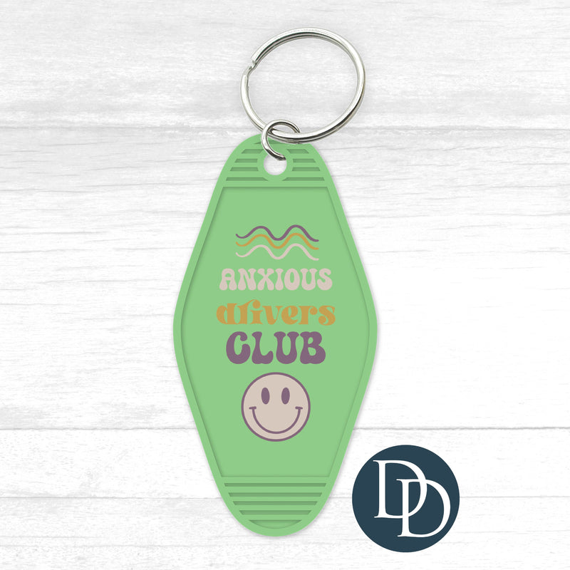 Anxious Drivers Club Motel Keychain UV DTF Decal