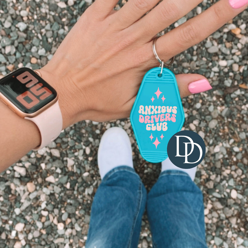 Anxious Drivers Club *Motel Keychain UV DTF Decal*