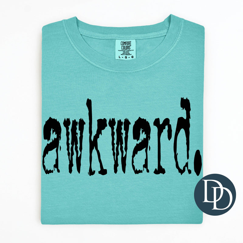 OVERSIZED Awkward Typo with Hat Print (Black Ink) *Screen Print Transfer*