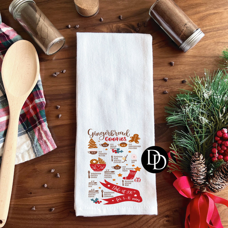 Gingerbread Cookies Recipe *DTF Tea Towel Transfer*