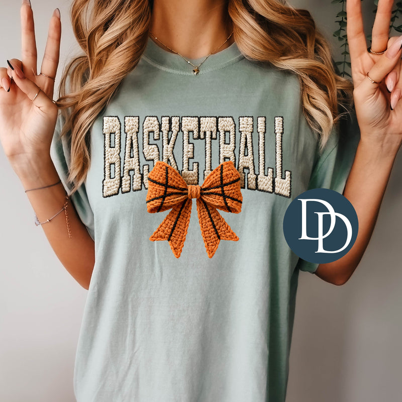 Basketball Bow Athletic Faux Yarn *DTF Transfer*