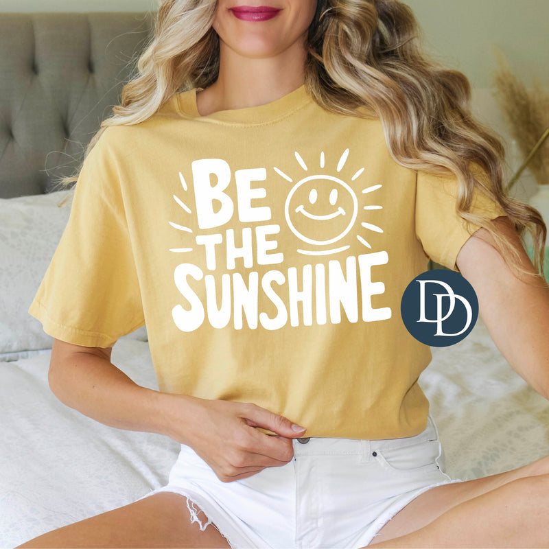 Be The Sunshine SunFace (White Ink) *Screen Print Transfer*