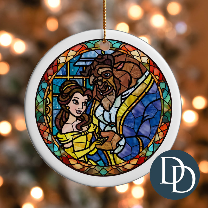 Beaut Beast Stained Glass *UV DTF Ornament Decal*