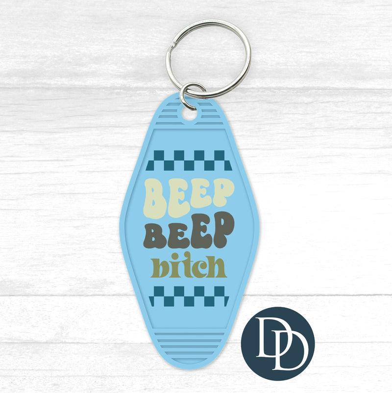 Beep Beep B*tch Motel Keychain UV DTF Decal