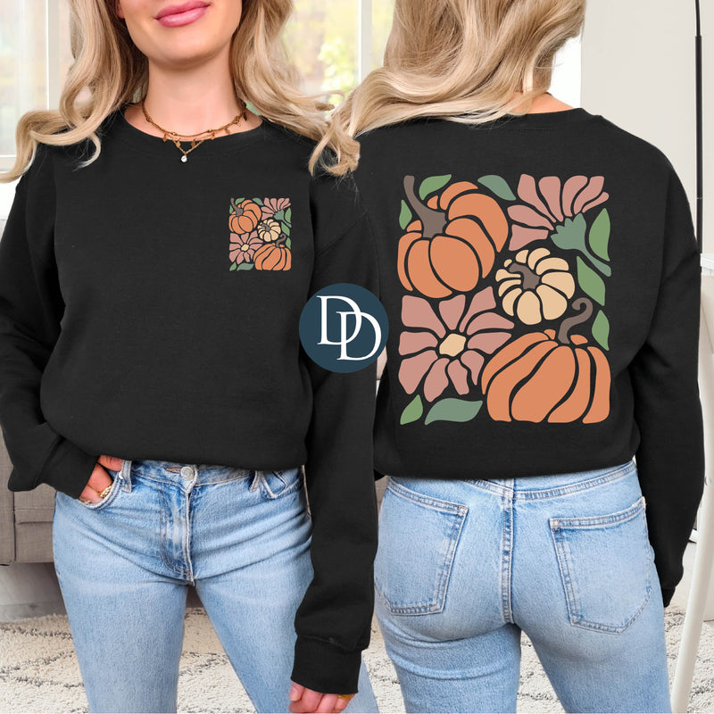 OVERSIZED Boho Danish Pumpkins With Pocket Accent *DTF Transfer*