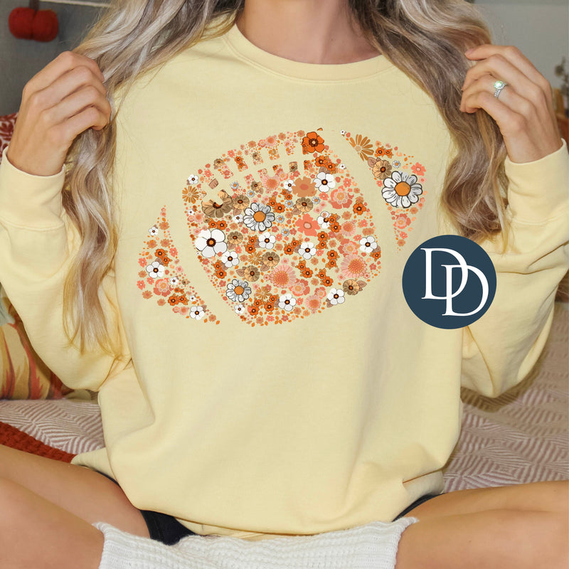 Boho Floral Football *DTF Transfer*