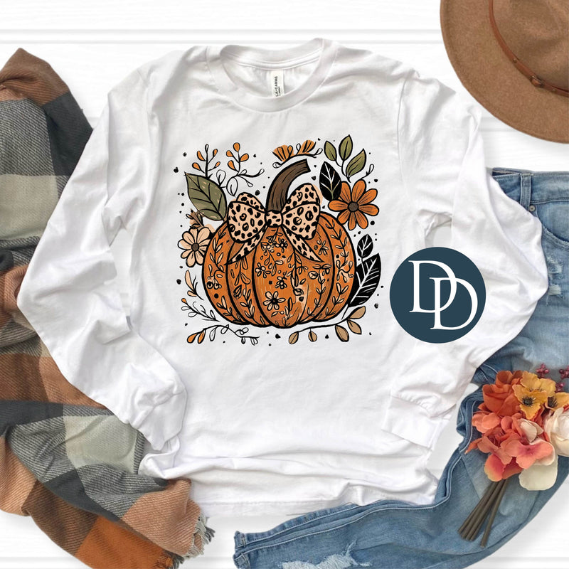Boho Leopard Bow Pumpkin *DTF Transfer*