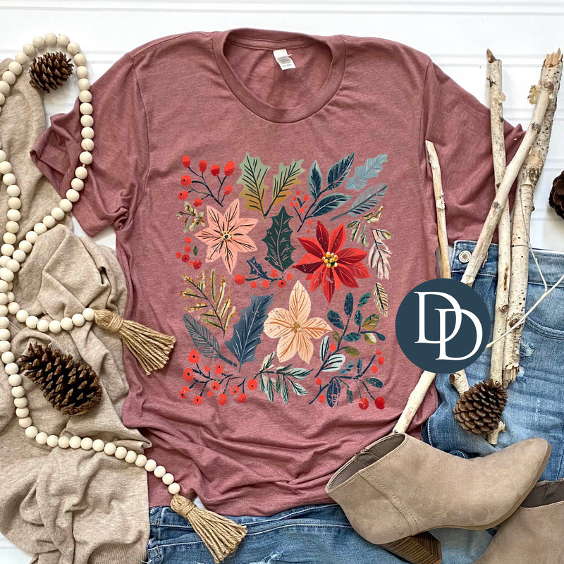 OVERSIZED Boho Winter Florals *DTF Transfer*