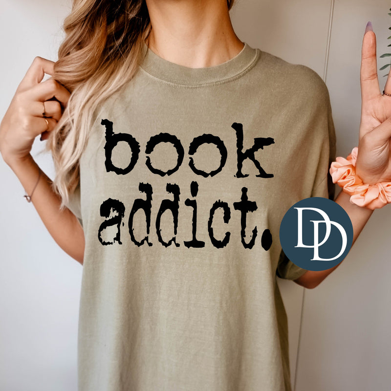 Addict Printing Book Addict Type (Black Ink) *Screen Print Transfer* – Dapper Designs