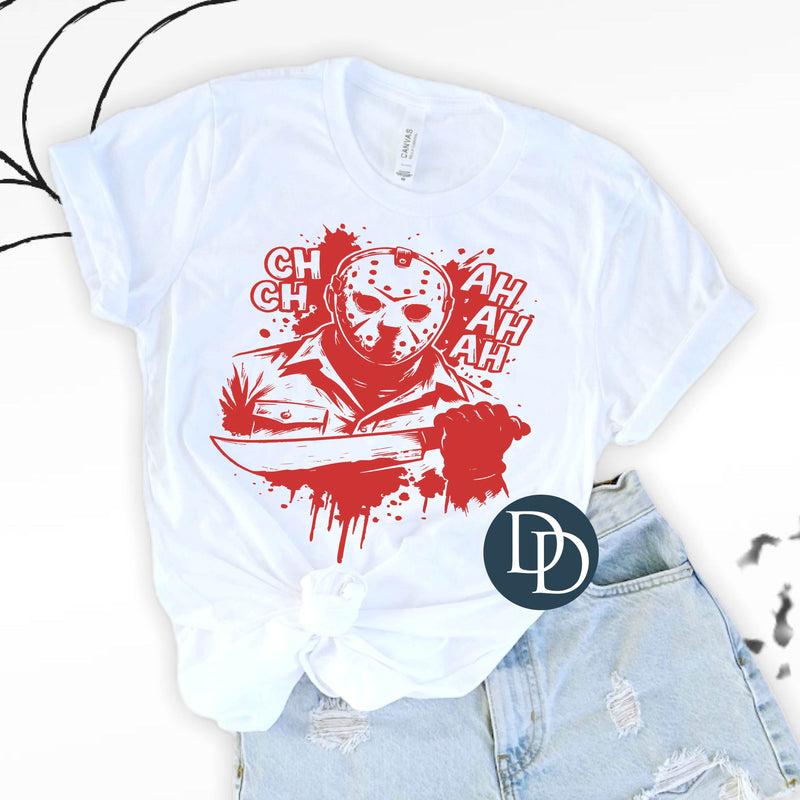 Ch Ch Ah Ah Ah Mask (Fire Red Ink) *Screen Print Transfer*