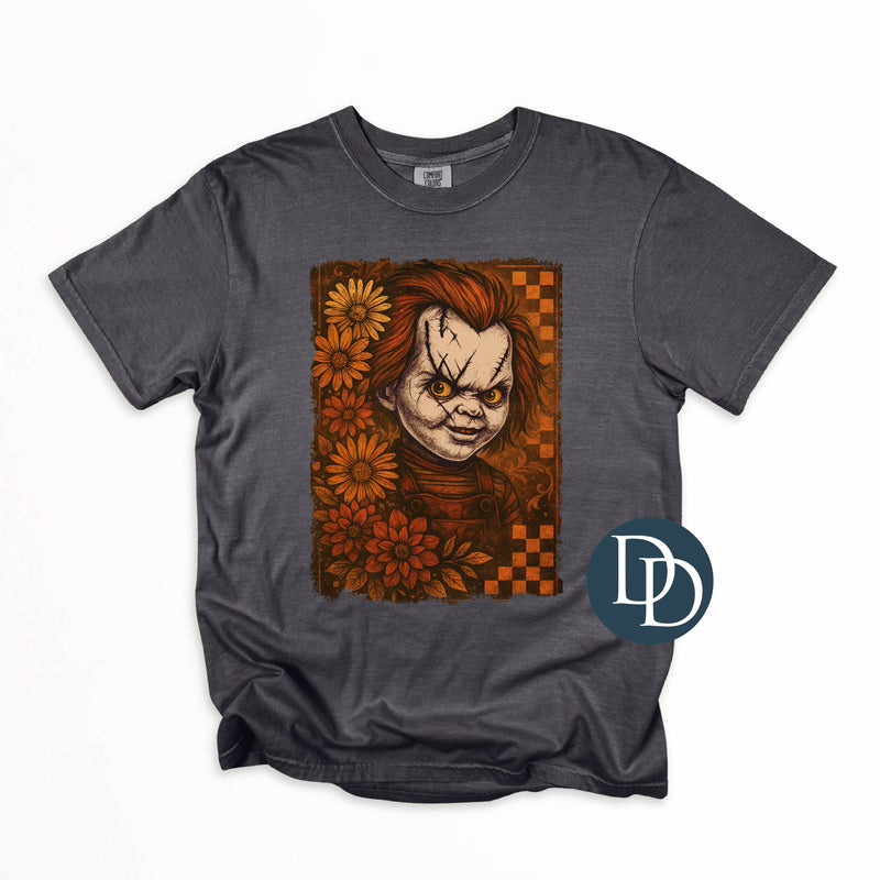 OVERSIZED Checkered Floral Chuck *DTF Transfer*