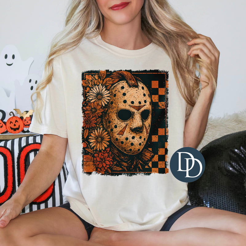 OVERSIZED Checkered Floral Jason *DTF Transfer*