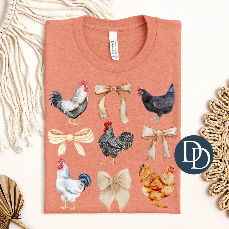 Chicken Flock Bows *DTF Transfer*