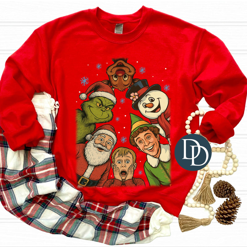 OVERSIZED Christmas Friends Circle *DTF Transfer*