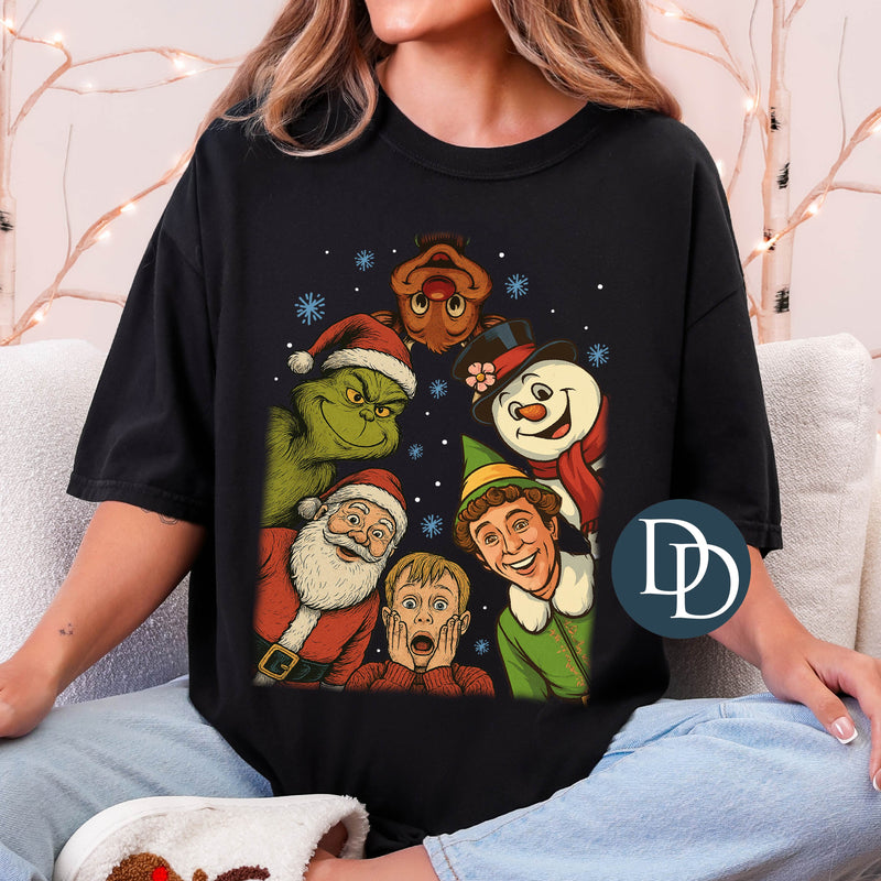 OVERSIZED Christmas Friends Circle *DTF Transfer*