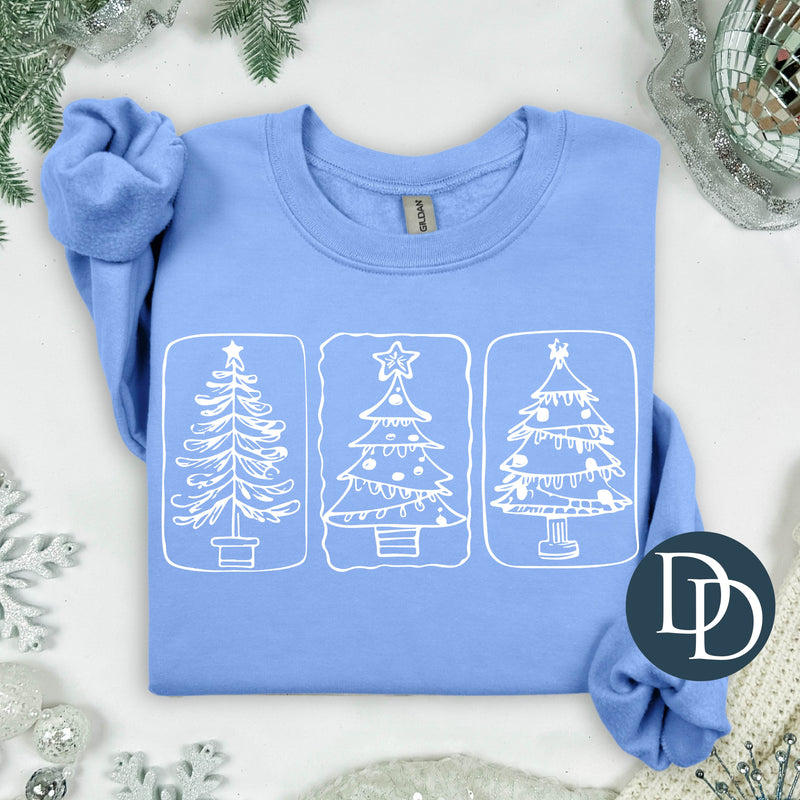 Christmas Tree Trio (White Ink) - NOT RESTOCKING - *Screen Print Transfer*