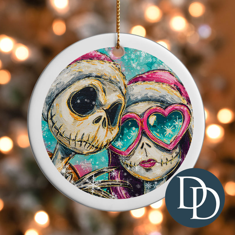 Colorful Jack Sally Christmas *UV DTF Ornament Decal*