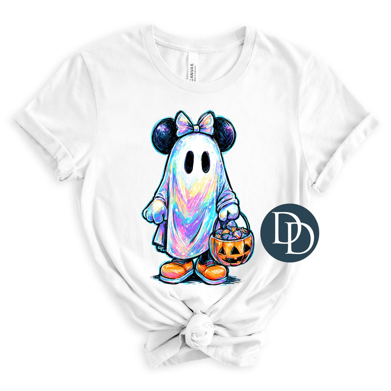 OVERSIZED Colorful MinnE Ghost Costume *DTF Transfer*