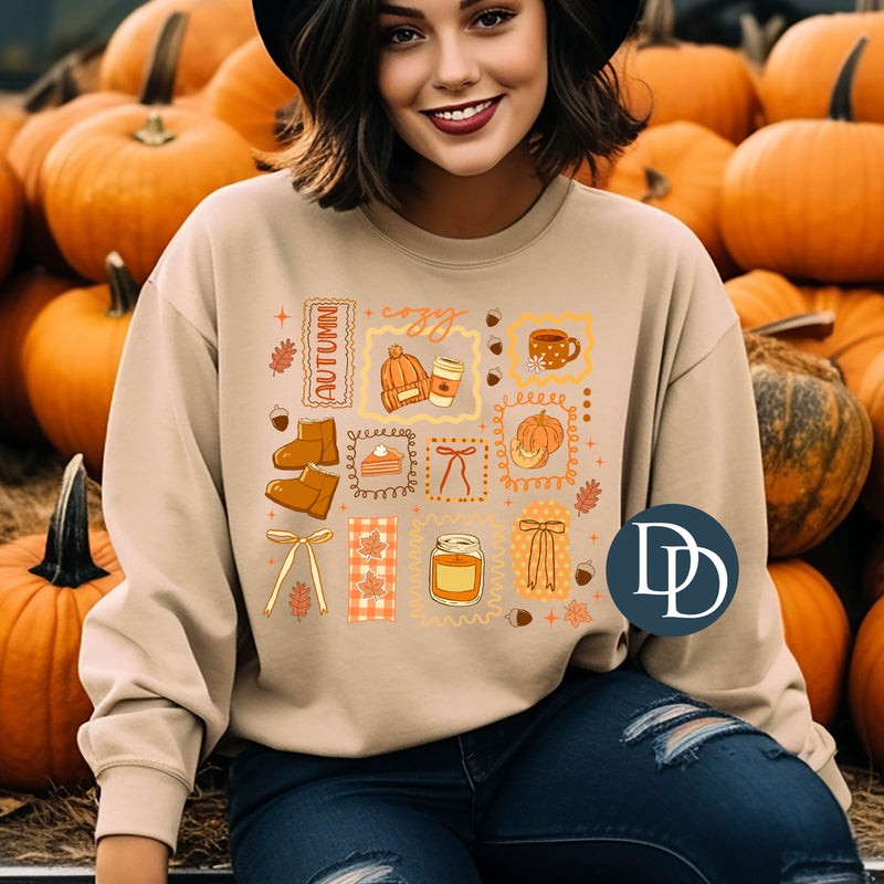 Cozy Autumn Stamps *DTF Transfer*