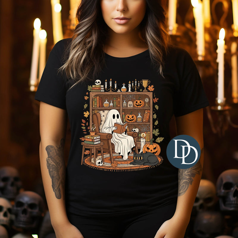 Cozy Reading Ghost *DTF Transfer*
