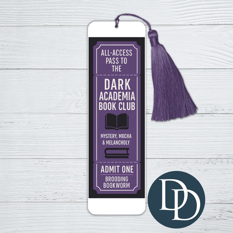 Dark Academia Book Club *UV DTF Bookmark Decal*