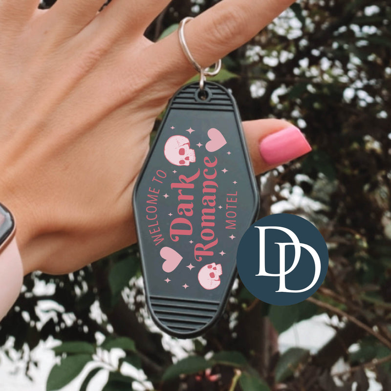 Dark Romance Motel *Motel Keychain UV DTF Decal*