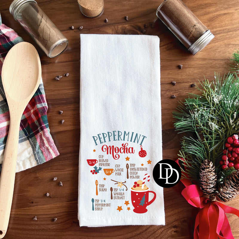 Peppermint Mocha Recipe *DTF Tea Towel Transfer*